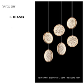 Lustre pendente de luxo em cristal para escada