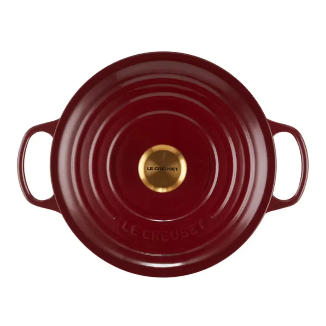 Panela Le Creuset Marmita Signature Rhone com Pegador Dourado 26cm