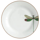 Prato Raso Libélula Porcelana Brown Rim 27cm L'Hermitage