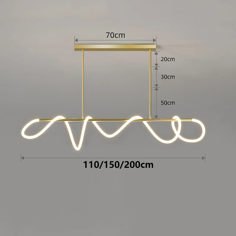 Luminária pendente para sala com luzes de led