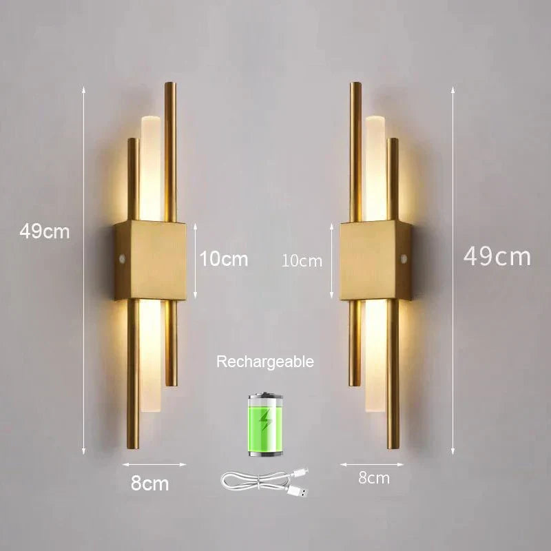 Arandela de parede LED Recarregável Moderna