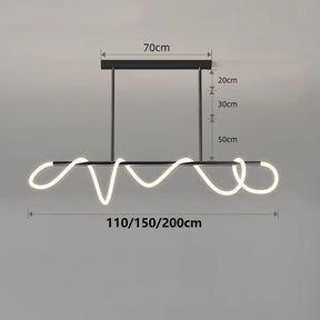 Luminária pendente para sala com luzes de led